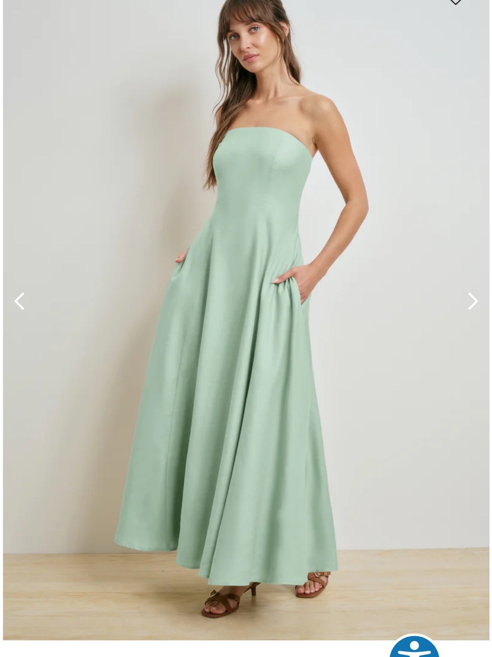 Favorite Daughter The Favorite Linen Dress in Light Sage new with tags.